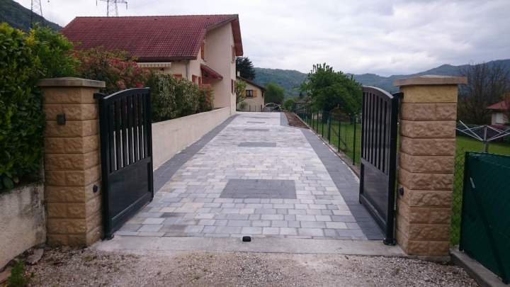 Allée en pavés