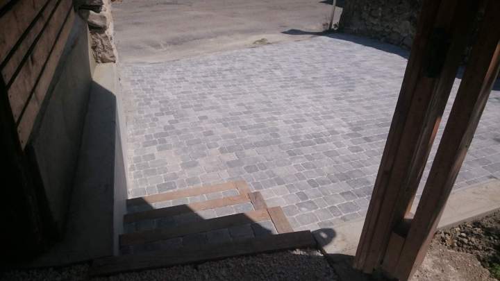 Parking en pavés