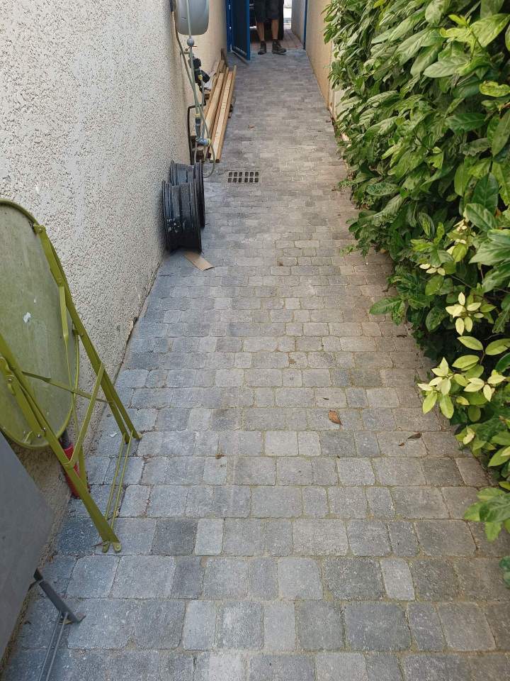 Allée en pavés