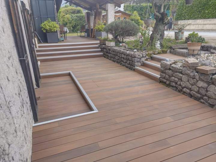 Réalisation d'une terrasse composite