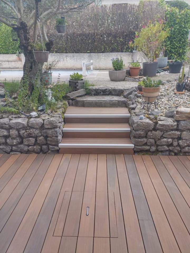 Réalisation d'une terrasse composite