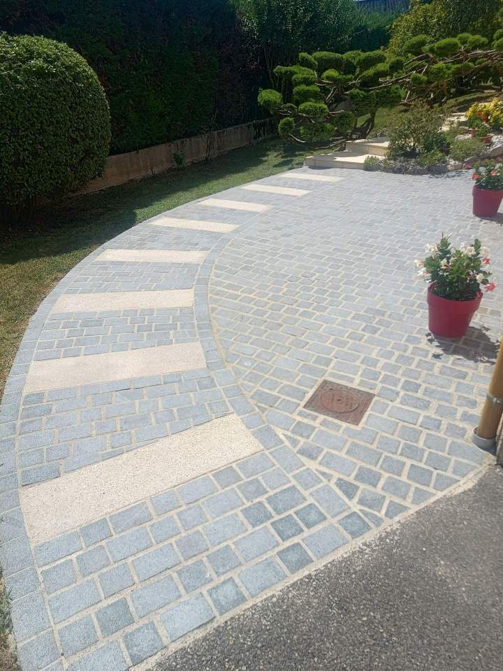 Création d'une allée en pavés