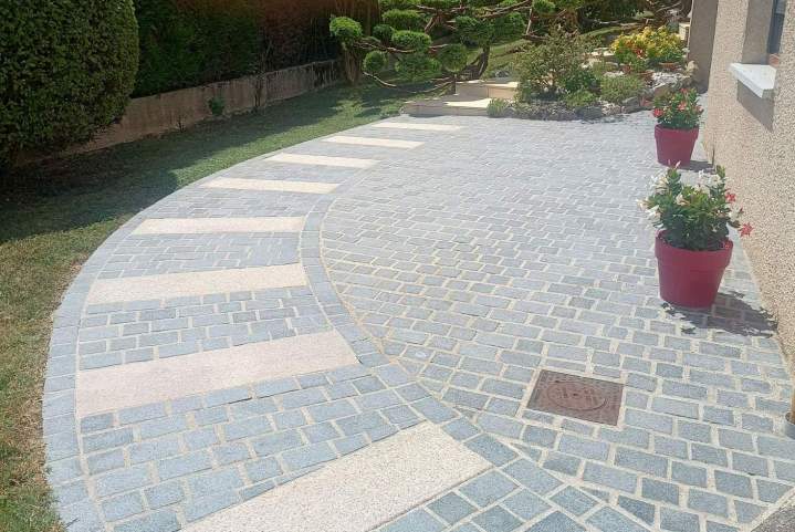 Création d'une allée en pavés