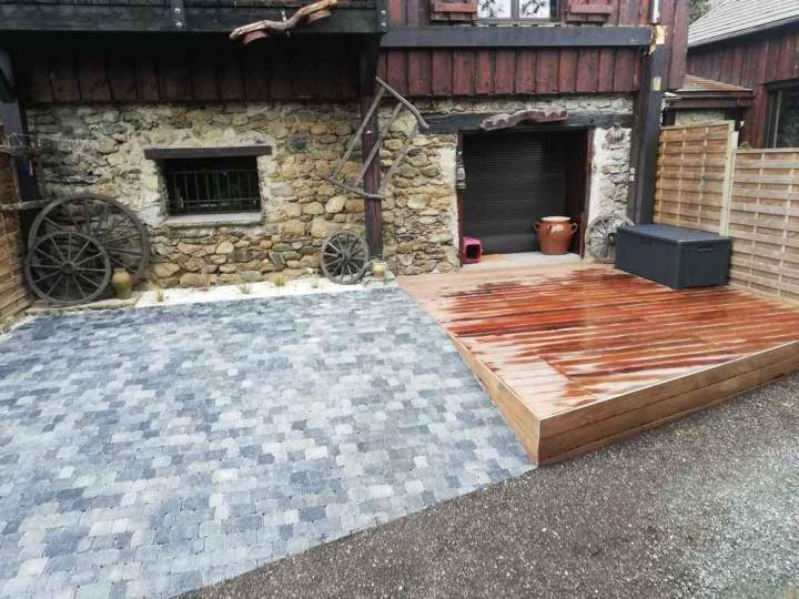 Terrasse bois et pavage Échirolles